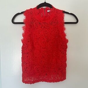 Zara trf, women’s red lace top